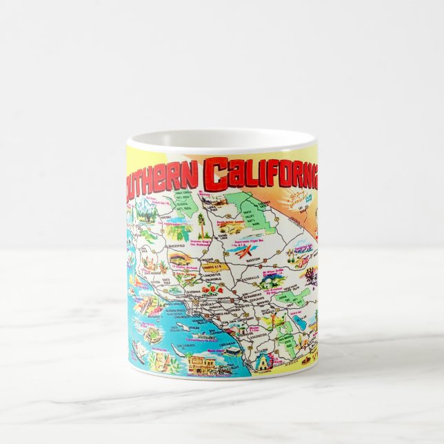De Café Caneca Mapa do Sul da Califórnia (Centro)