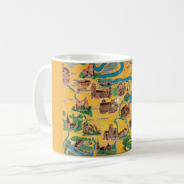 De Café Caneca Mapa do Vale do Sena da França (Frente Esquerda)