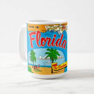 De Café Caneca Mapa Postal do Florida Sunshine