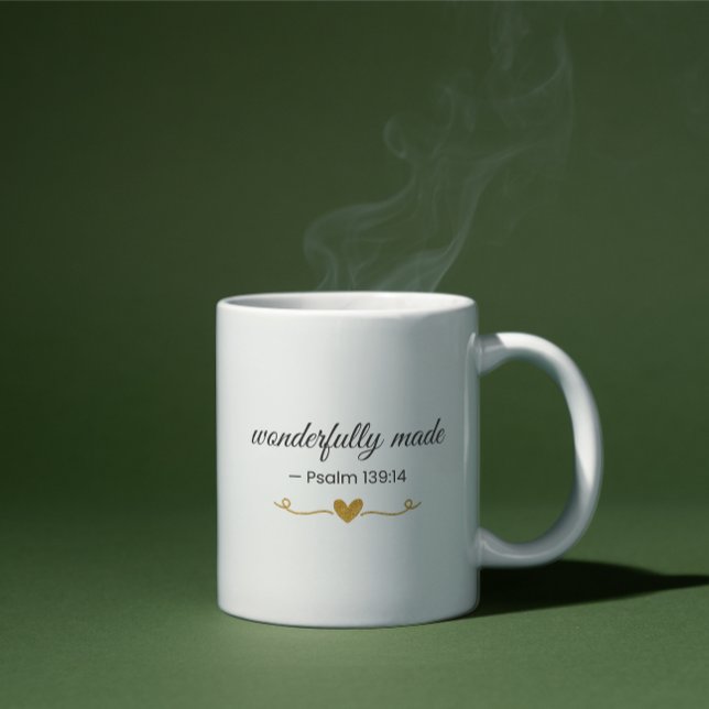 De Café Caneca Maravilhosamente Feito – Salmo 139:14 (Criador carregado)