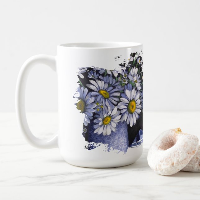 De Café Caneca Margaridas flores Deixe seu sonho desabroch (Com Donut)