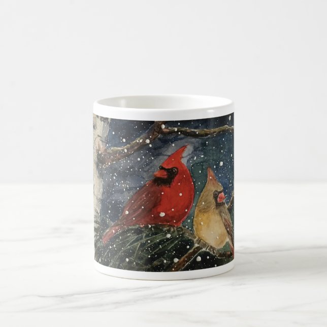 De Café Caneca masculina e fêmea do inverno nevado dos (Centro)