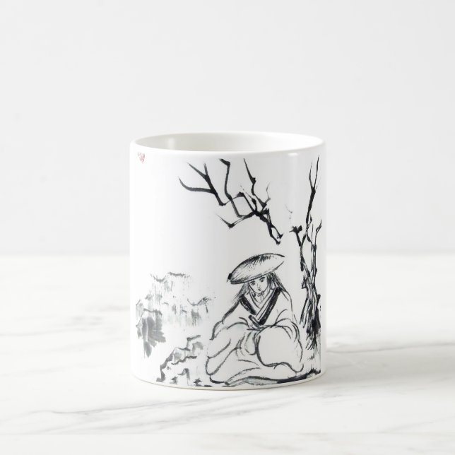 De Café Caneca Meditating do samurai (Centro)