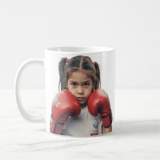 De Café caneca menina boxeadora