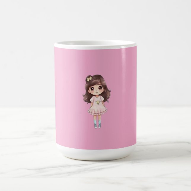 De Café Caneca Menina Kawaii Chibi Fofa (Centro)
