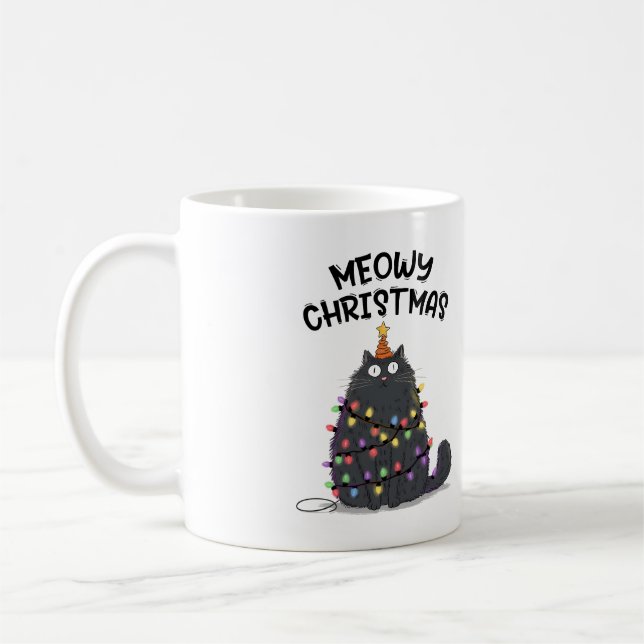 De Café Caneca Meowy Christmas (Esquerda)