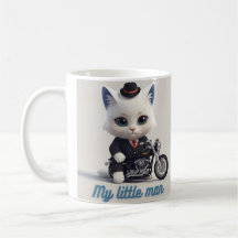 Caneca Meu Pequeno Homem - Gato Kawaii Fofo em Mot
