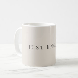 De Café Caneca Minimal Just Engaged Linho Natural