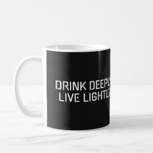 De Café Caneca Minimalista - "Beba Profundamente, Viva Lev