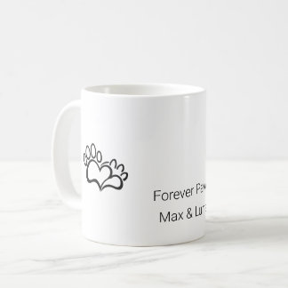 De Café Caneca Minimalista Cachorro Gato Pata Coração Nome