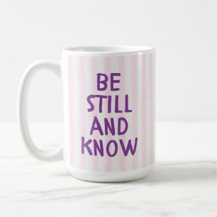 De Café Caneca Minimalista Citação Bíblica Letra Roxa