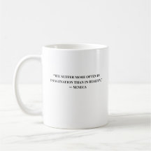 Caneca Minimalista Estoica Citação Seneca