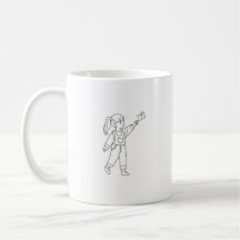 Caneca Minimalista Garota Arte Linha | Borboleta E