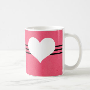 De Café Caneca moderna cor-de-rosa do coração