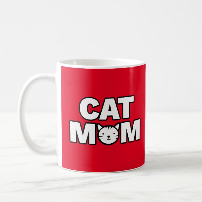 De Café Caneca MOM CAT (Vermelha) (Esquerda)