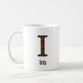 De Café Caneca Monograma I Xadrez Vermelho Stewart