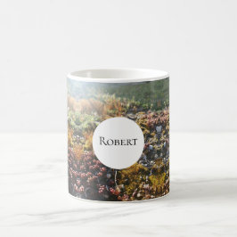 De Café caneca monograma plantas alpinas