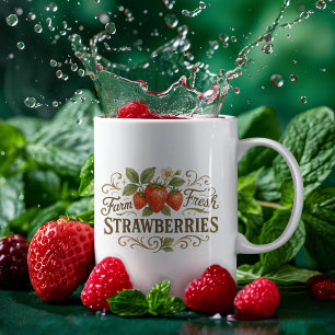 De Café Caneca Morangos Fazenda Fresco