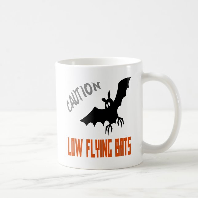 De Café Caneca Morcegos Voando Baixo - Aviso (Direita)