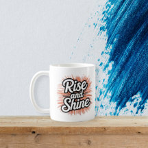 Caneca Motivacional Levante e Brilhe - Inspiração