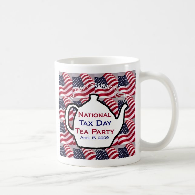 De Café Caneca nacional do tea party do dia do imposto (Direita)