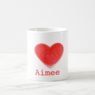 De Café Caneca 'Name' do coração doce