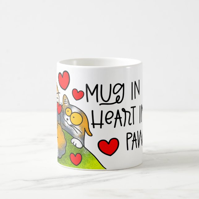 De Café caneca nas mãos coração nas patas (Centro)