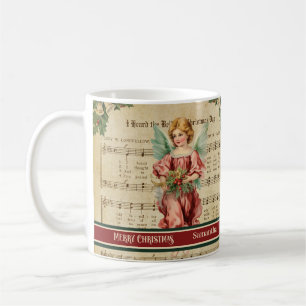 De Café Caneca Natal Feliz Anjo Presente Lembrança Verde V