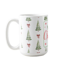 Caneca Natal Vermelho Verde Festivo
