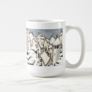 De Café Caneca nevado do Natal da vila