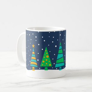 De Café Caneca nevado dos abeto
