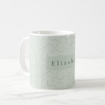 Caneca Nome Moderno Sage Verde
