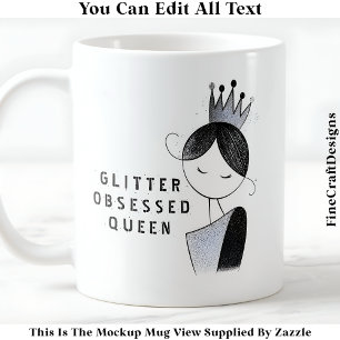 De Café Caneca Novidade Rainha Brilhante Glitter Personali