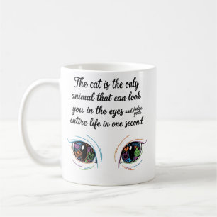 De Café Caneca "O Juiz Gato" — Citação Divertida dos Olhos