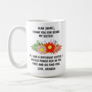 De Café Caneca Obrigada Por Ser Minha Irmã, Presente Famíl