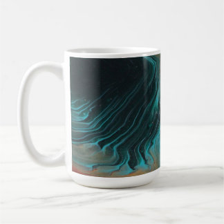 De Café Caneca Ondas do Oceano Esmeralda Escura
