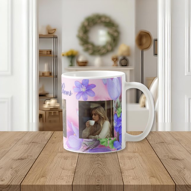 De Café Caneca Onde o Amor Cresce | Foto Floral Personaliz (Criador carregado)