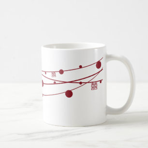 De Café Caneca oriental do casamento das lanternas dobro