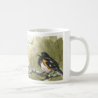De Café Caneca oriental do pássaro do Towhee