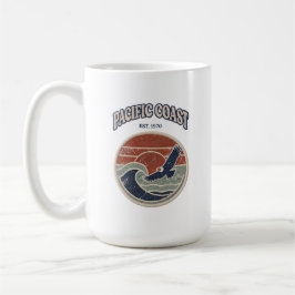 De Café Caneca Pacific Coast Retro Vintage Pôr do Sol & On