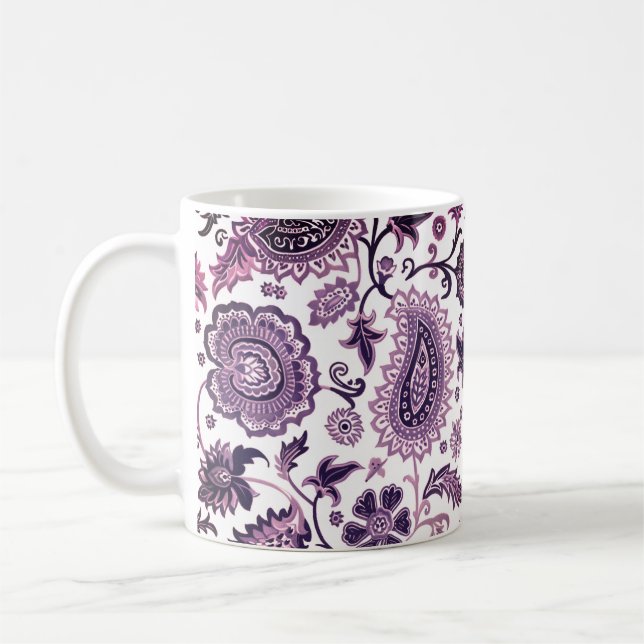 De Café Caneca Paisley Roxa (Esquerda)
