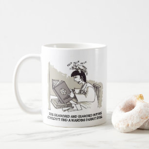 De Café Caneca Papagaio Bruxa mão direita