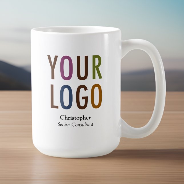 De Café Caneca para Funcionário Personalizada com Nome e L (MISOOK 15oz Large Employee Mug with Logo)