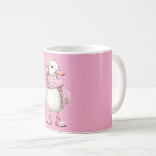 De Café Caneca Pato Rosa (Frente Esquerda)