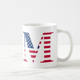 De Café Caneca patriótica da letra M
