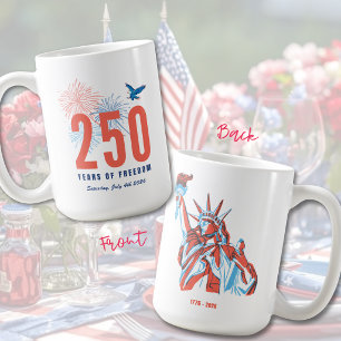 De Café Caneca Patriótica do 250º Aniversário da Liberdade