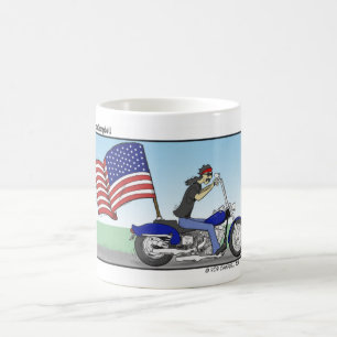 De Café Caneca patriótica do motociclista