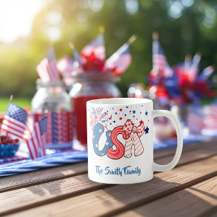 De Café Caneca Patriótica Personalizada EUA
