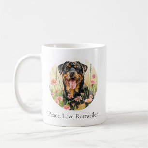 De Café Caneca – Paz Amor Rottweiler – Aquarela