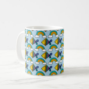 De Café Caneca Peixe Colorido e Arco-íris
